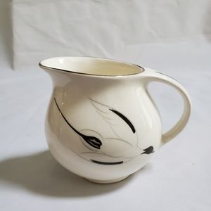 Vintage Futura Black and Silver Bird Creamer